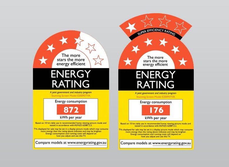 Energy Rating labels with stars